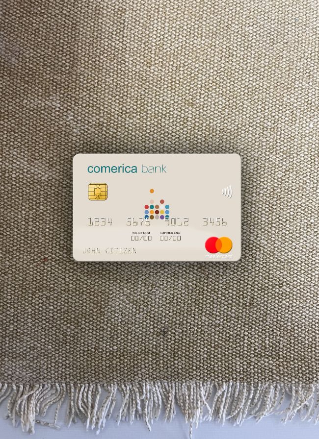 Download USA Comerica Bank mastercard photolook front Photoshop template